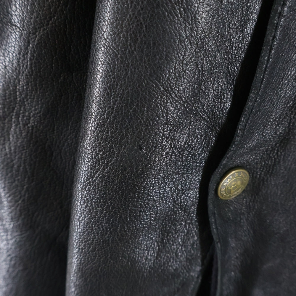 BACK BONE(バックボーン) 10SS DEER SKIN SHIRT ディアスキン 長袖レザーシャツ ブラック BB10SS-LS20B