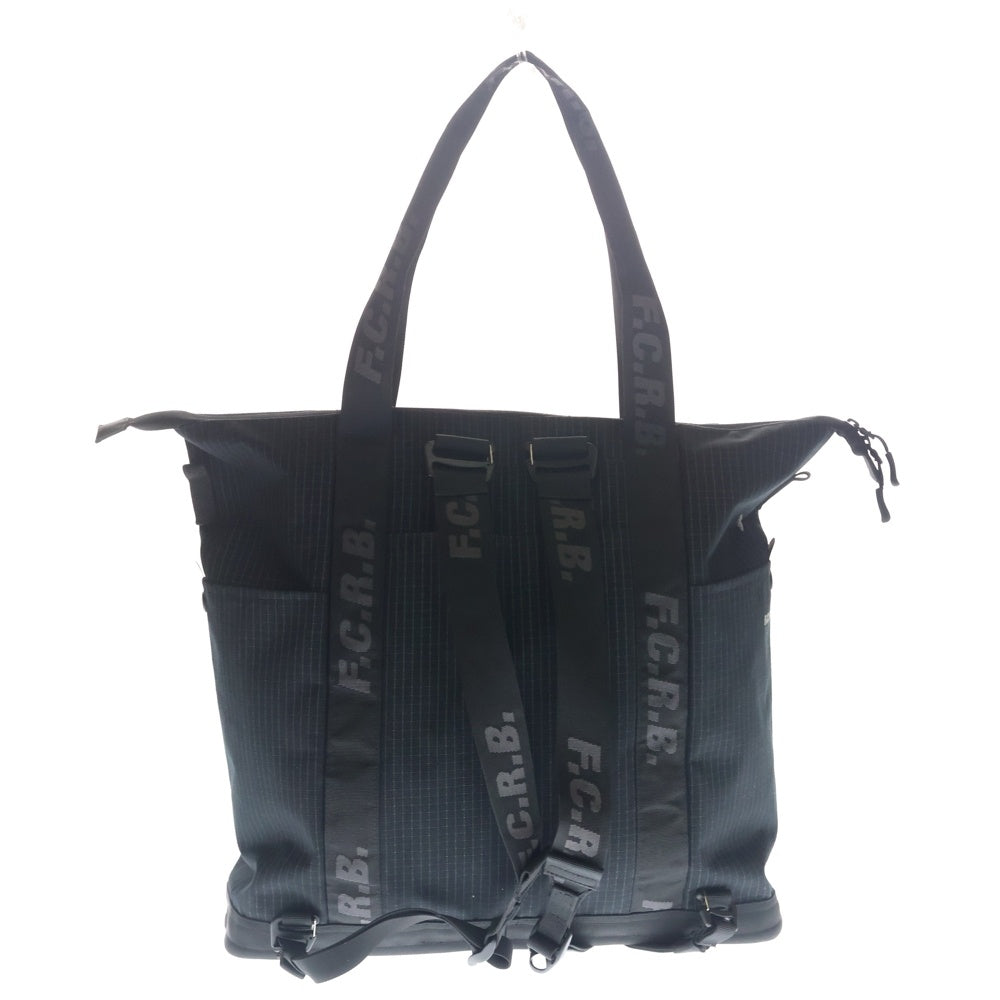 F.C.R.B./F.C.Real Bristol/FCRB(エフシーアールビー/エフシーレアルブリストル) 25SS TOUR TOTE BAG チェック柄 ツアー ポリ トートバッグ ブラック FCRB-250104