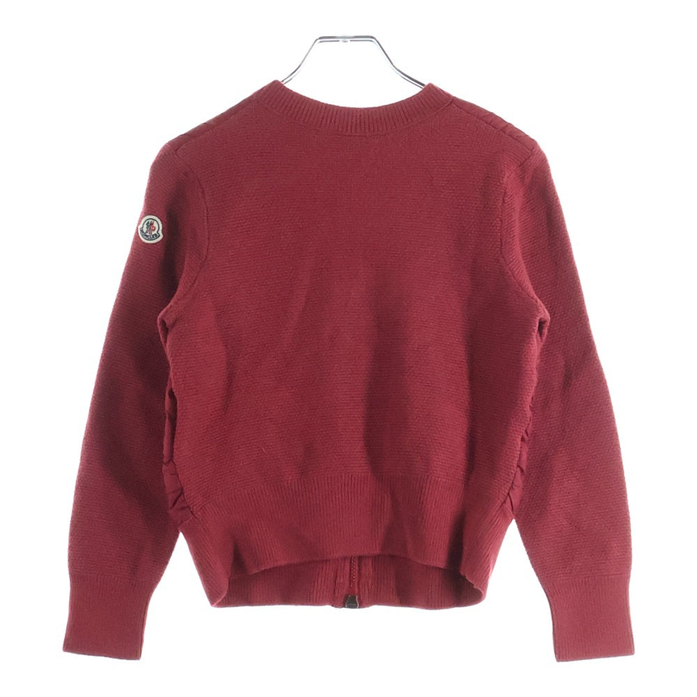 MONCLER(モンクレール) 19AW MAGLIONE TRICOT ALLA COREANA ニット切替 ジップアップナイロンジャケット キッズ レッド E20939474800 レディース