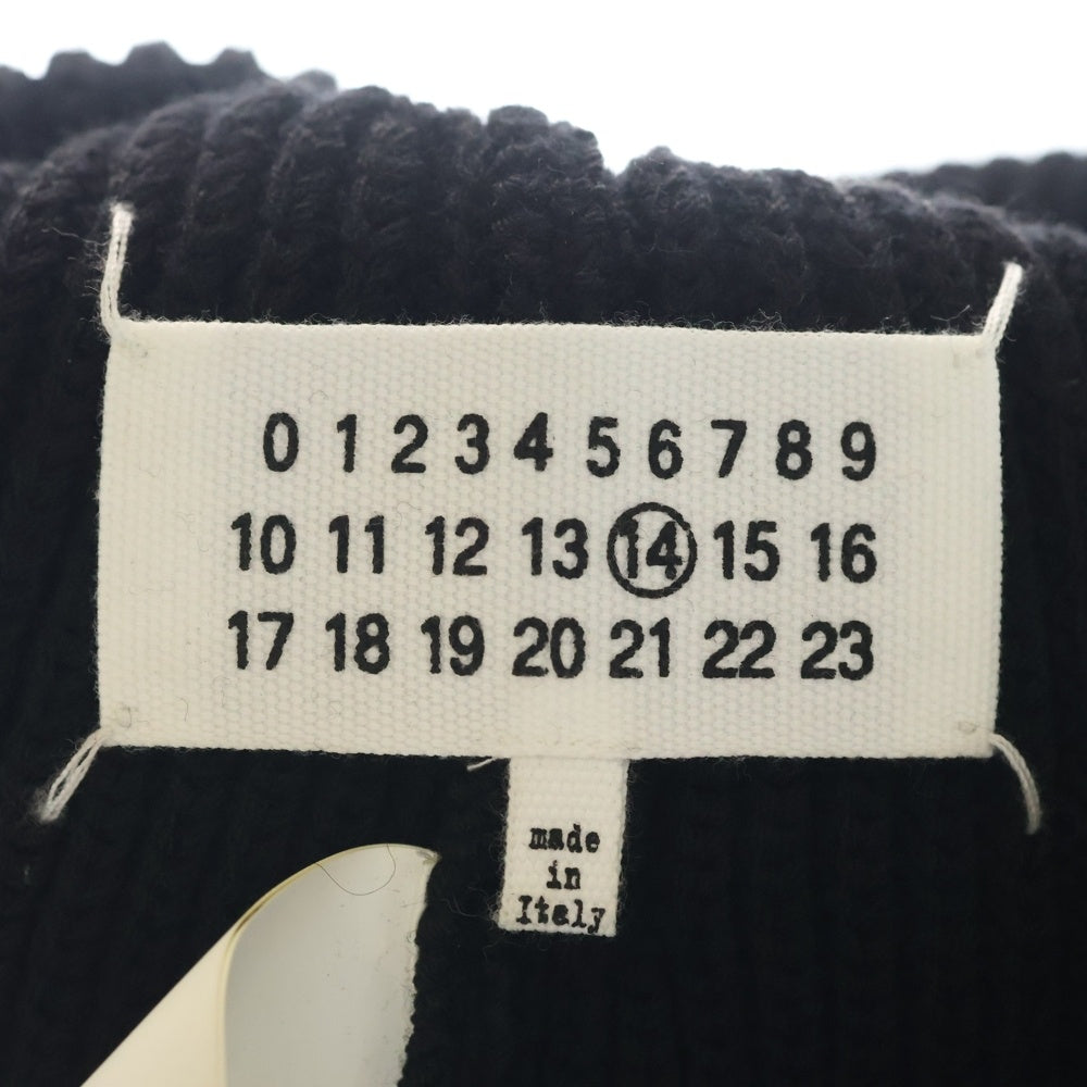 Maison Margiela(メゾンマルジェラ) KnitCap ウール混 四つタグ ビーニー ニット帽 ブラック S50TC0051