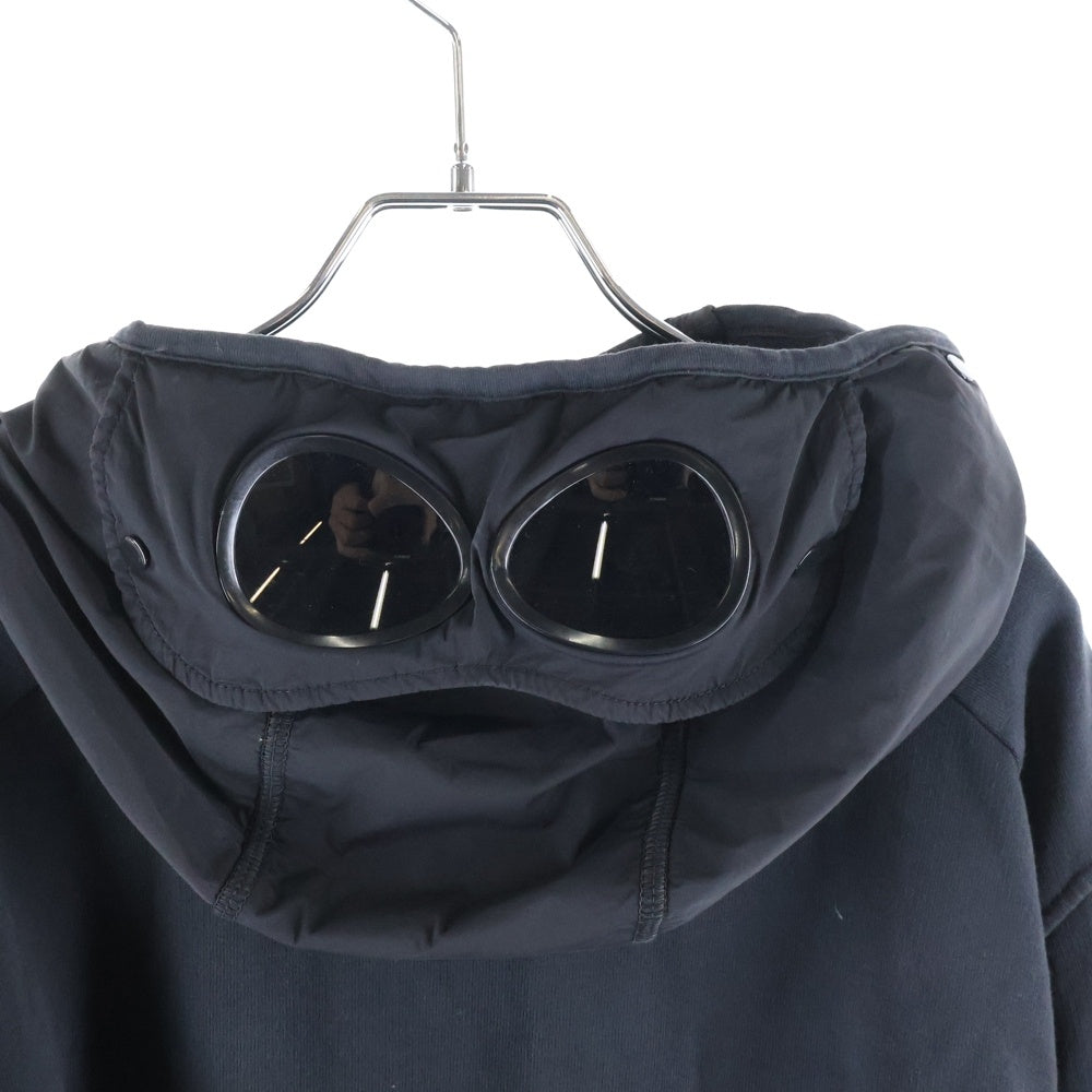 C.P. Company(シーピーカンパニー) コットン ゴーグルフーデッド ジップアップフーディー パーカー ブラック 08CMSS257A