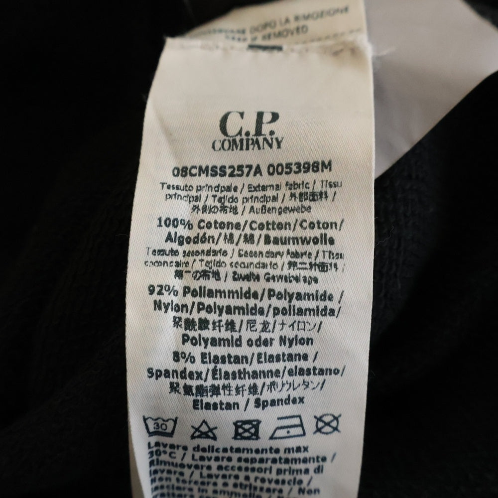 C.P. Company(シーピーカンパニー) コットン ゴーグルフーデッド ジップアップフーディー パーカー ブラック 08CMSS257A