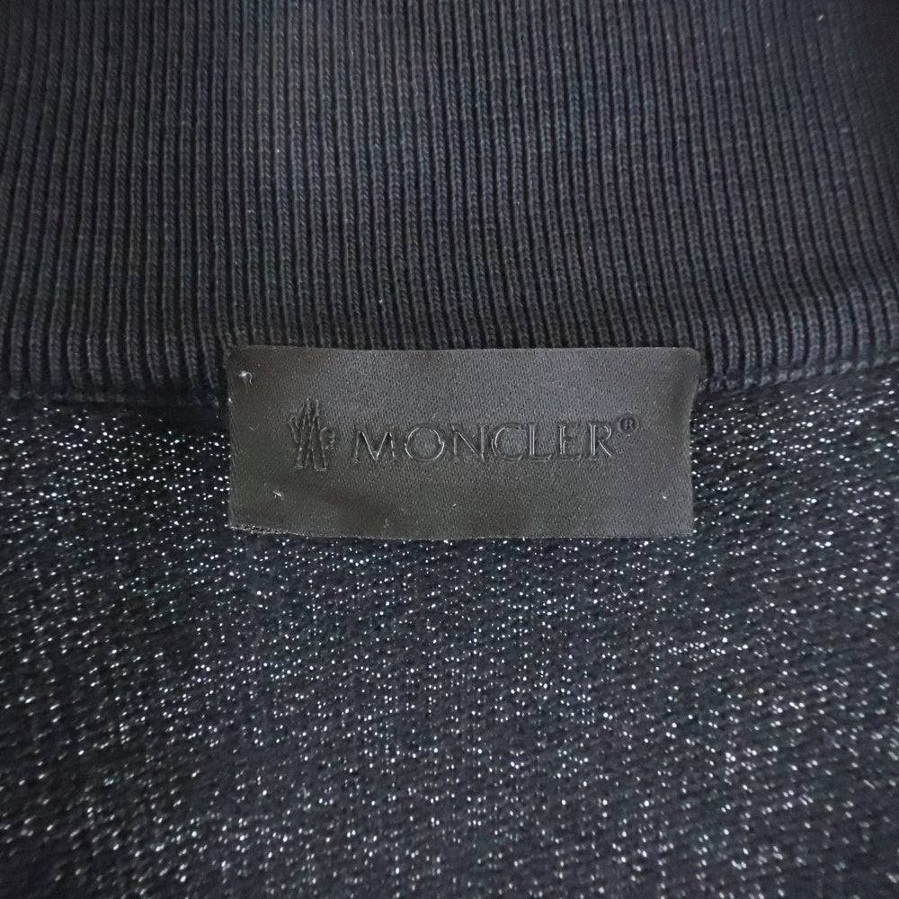 MONCLER(モンクレール) 22SS ZIP UP CARDIGAN サイドロゴプリント ジップアップ スウェット ブラック H10918G00033