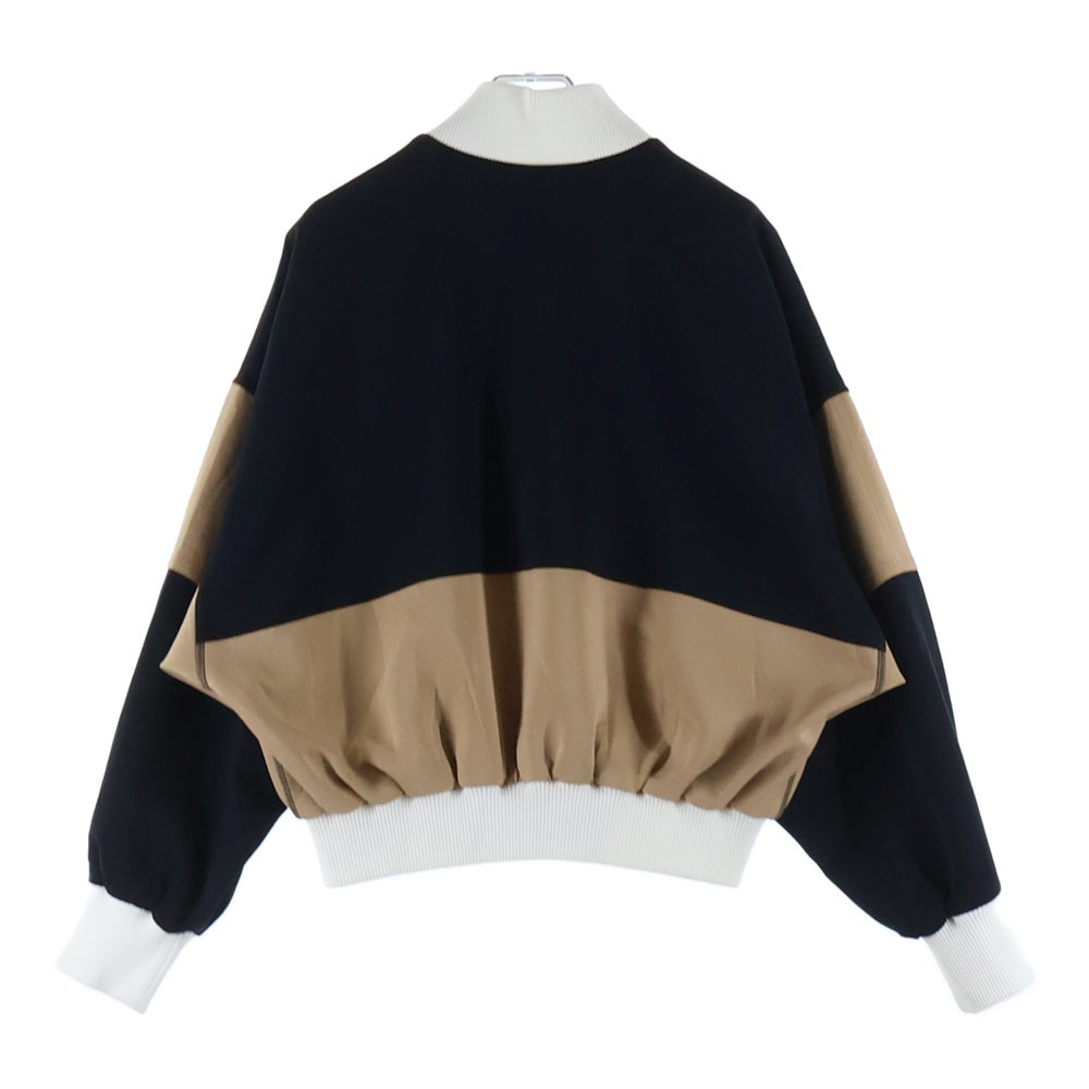 LOUIS VUITTON(ルイヴィトン) 26SS シルク混 カラーブロック ジップアップ ボンバージャケット ブラウン/ブラック RW261WD G72 FUJA33