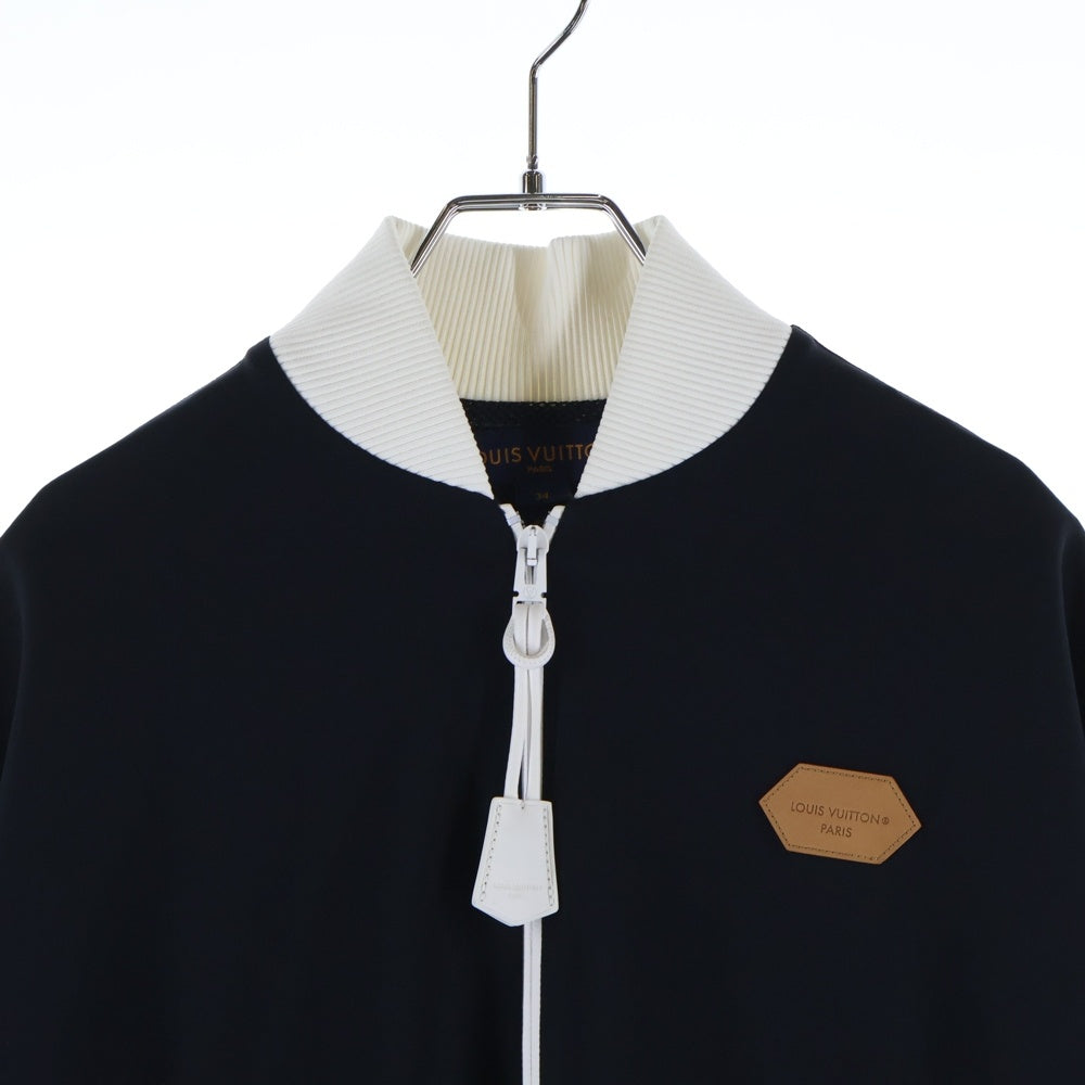 LOUIS VUITTON(ルイヴィトン) 26SS シルク混 カラーブロック ジップアップ ボンバージャケット ブラウン/ブラック RW261WD G72 FUJA33