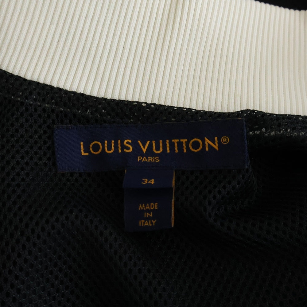 LOUIS VUITTON(ルイヴィトン) 26SS シルク混 カラーブロック ジップアップ ボンバージャケット ブラウン/ブラック RW261WD G72 FUJA33