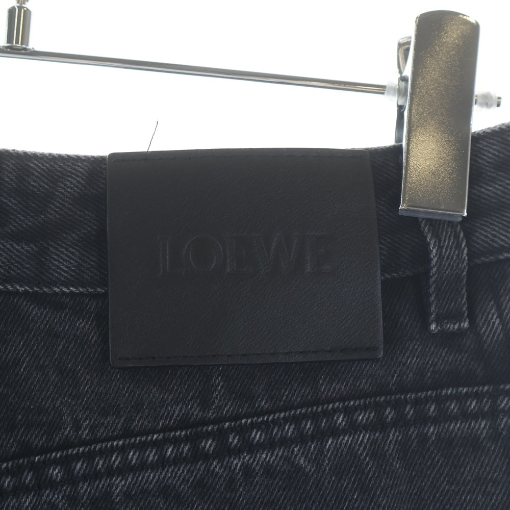 LOEWE(ロエベ) ANAGRAM BAGGY アナグラムロゴ デニムバギーパンツ レディース ブラック S359Y11XDR
