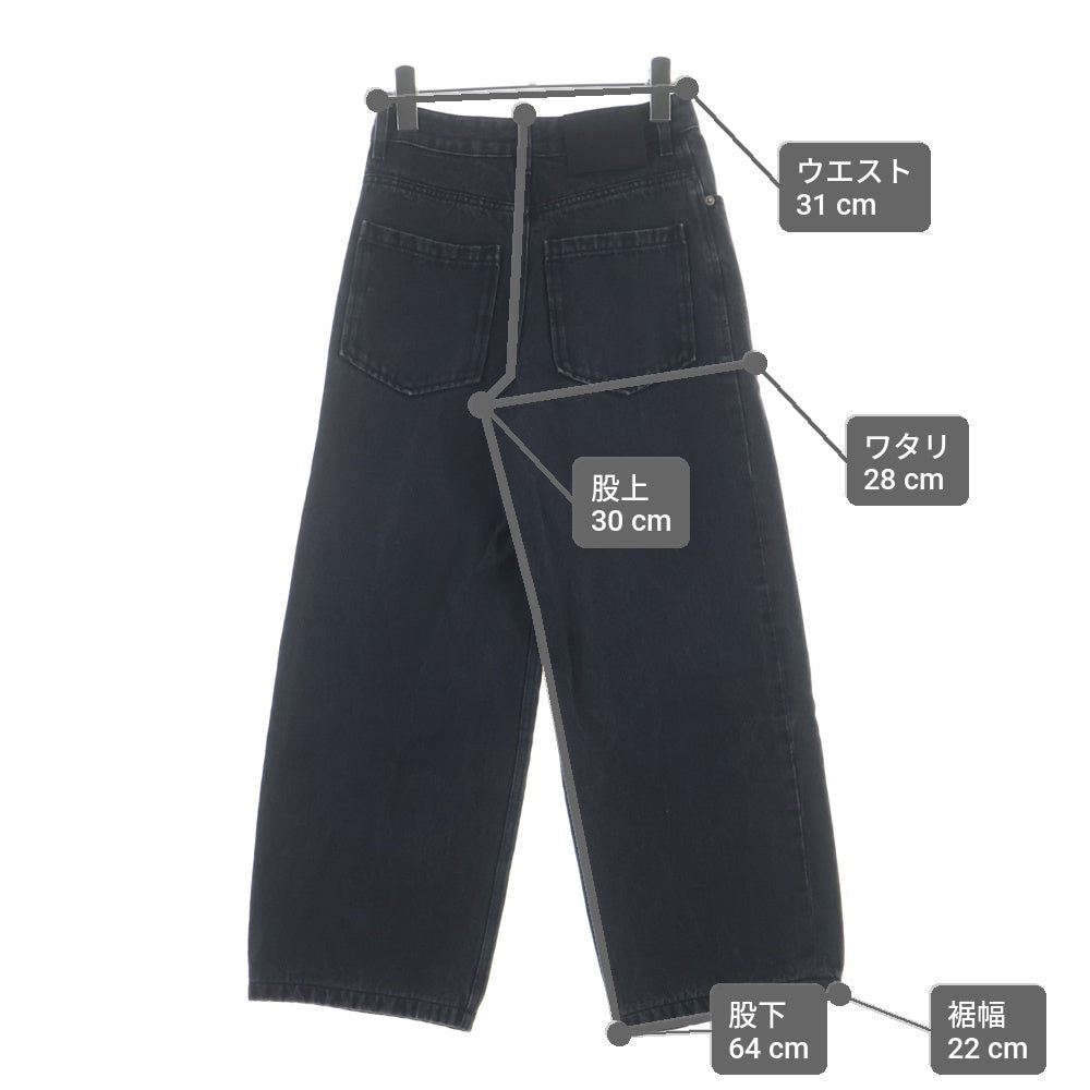 LOEWE(ロエベ) ANAGRAM BAGGY アナグラムロゴ デニムバギーパンツ レディース ブラック S359Y11XDR