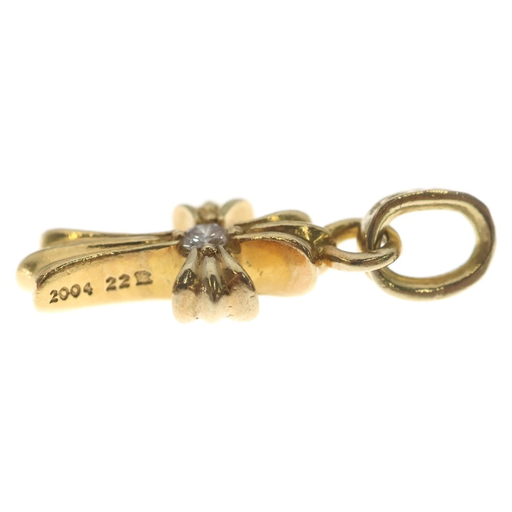 CHROME HEARTS(クロムハーツ) 22K CRS BBYFAT A/DIA ベイビーファットクロス アフター 両面1ダイヤ ペンダントトップ ゴールド BCA034