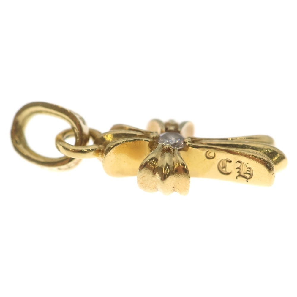 CHROME HEARTS(クロムハーツ) 22K CRS BBYFAT A/DIA ベイビーファットクロス アフター 両面1ダイヤ ペンダントトップ ゴールド BCA034
