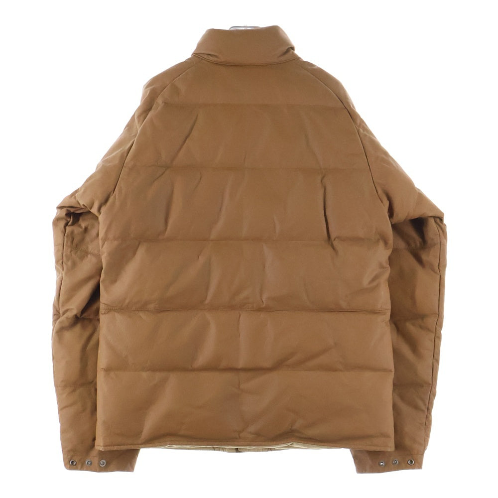 A BATHING APE(アベイシングエイプ) LEATHER CLASSIC DOWN JACKET レザークラシックダウンジャケット カウスキン ダブルポケット レザー ダウンジャケット ブラウン