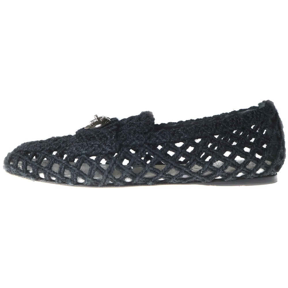 CHANEL(シャネル) ハートスタッズ ココマーク ブレードコード ローファー レディース ブラック G38832