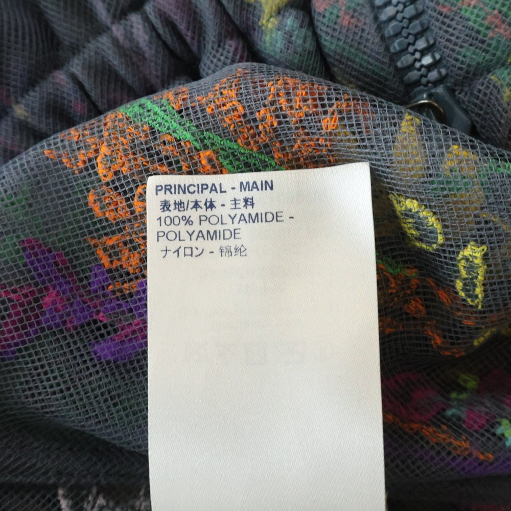 LOUIS VUITTON(ルイヴィトン) 20SS Grey Flower Embroidered Mesh Jacket フラワー刺繍 フーデッドジャケット メッシュ ジップアップパーカー グレー/マルチカラー RM201 UMY HIB97W