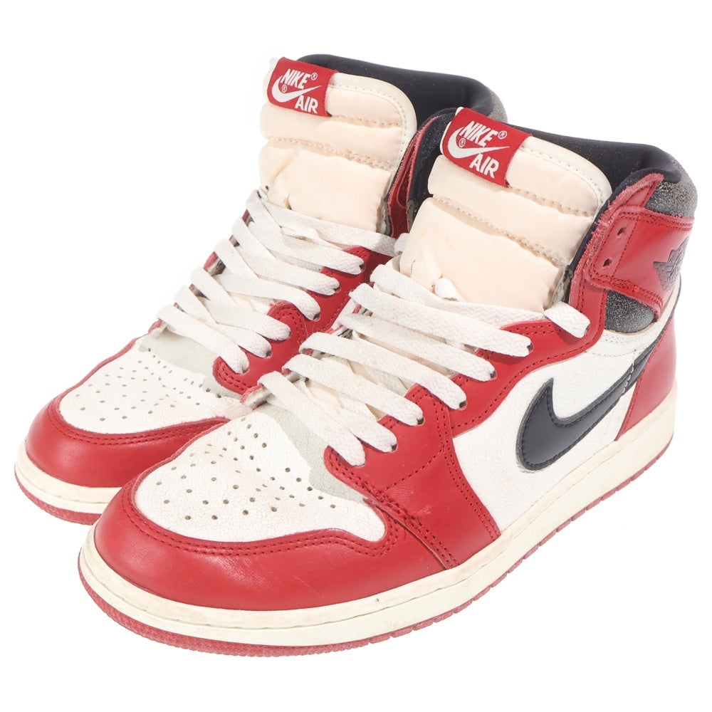 NIKE(ナイキ) AIR JORDAN 1 HIGH OG エアジョーダン1 ハイ OG ロスト&ファウンド シカゴ ハイカットスニーカー ホワイト/レッド US9/27cm DZ5485-612