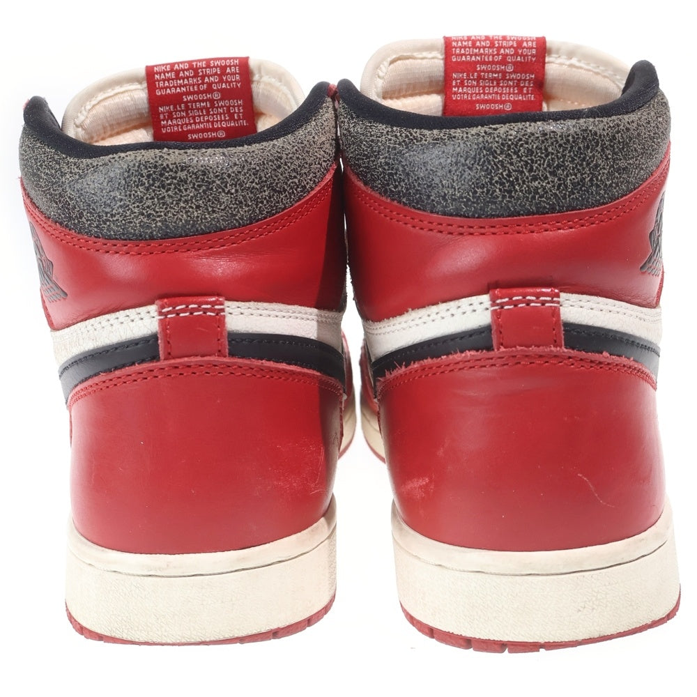 NIKE(ナイキ) AIR JORDAN 1 HIGH OG エアジョーダン1 ハイ OG ロスト&ファウンド シカゴ ハイカットスニーカー ホワイト/レッド US9/27cm DZ5485-612