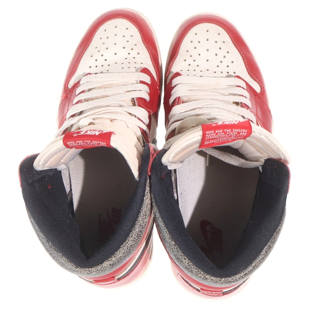 NIKE(ナイキ) AIR JORDAN 1 HIGH OG エアジョーダン1 ハイ OG ロスト&ファウンド シカゴ ハイカットスニーカー ホワイト/レッド US9/27cm DZ5485-612