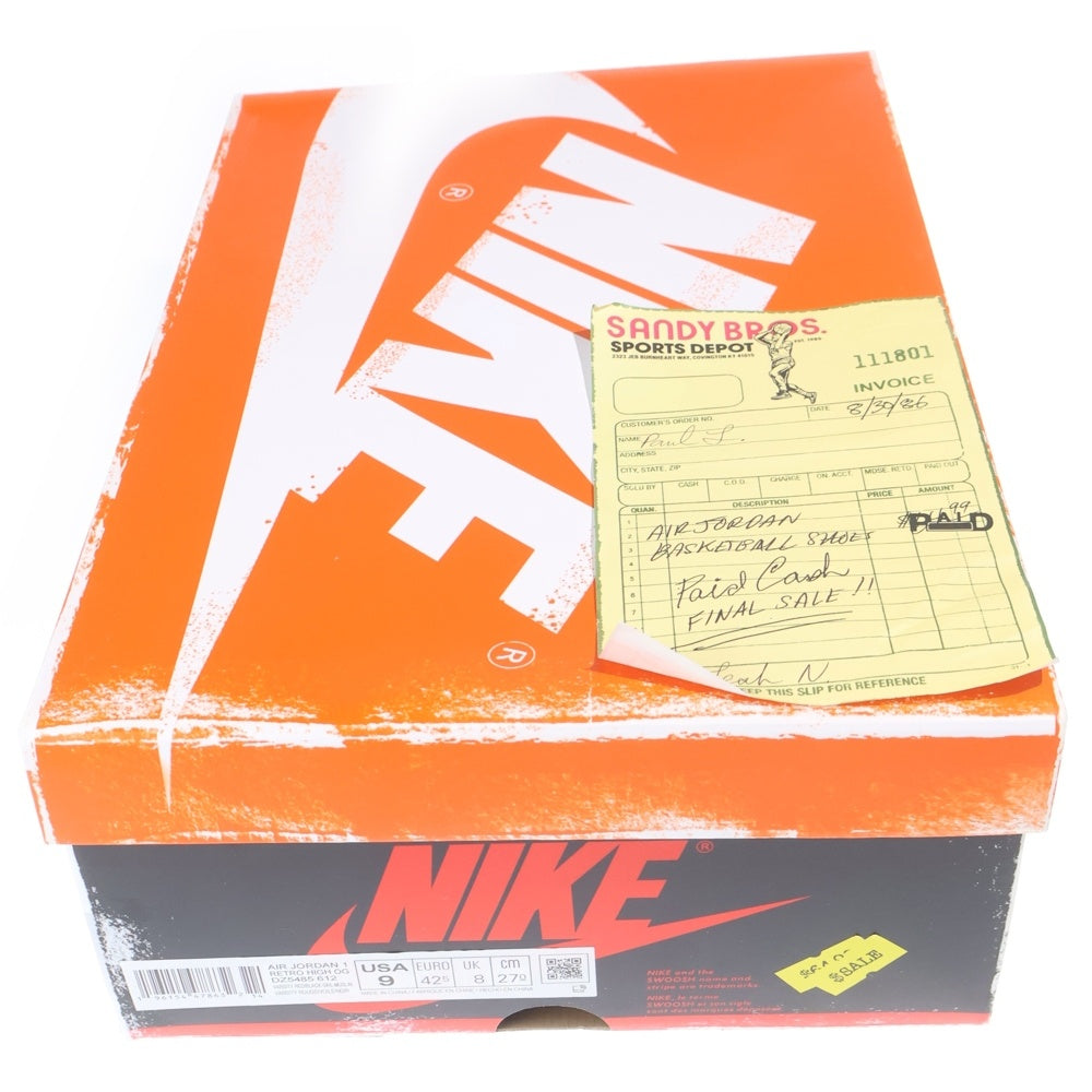NIKE(ナイキ) AIR JORDAN 1 HIGH OG エアジョーダン1 ハイ OG ロスト&ファウンド シカゴ ハイカットスニーカー ホワイト/レッド US9/27cm DZ5485-612