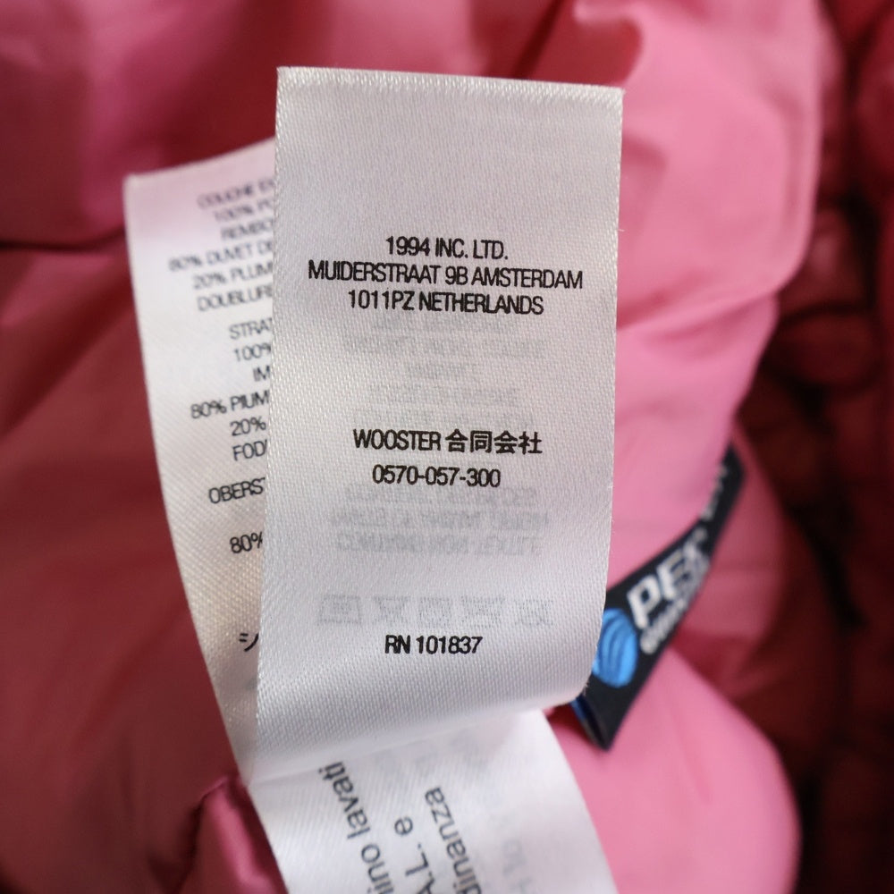 SUPREME(シュプリーム) 21AW Micro Down Half Zip Hooded Pullover マイクロ フロントボックスロゴデザイン ハーフジップ フーデッド ダウンジャケット ピンク