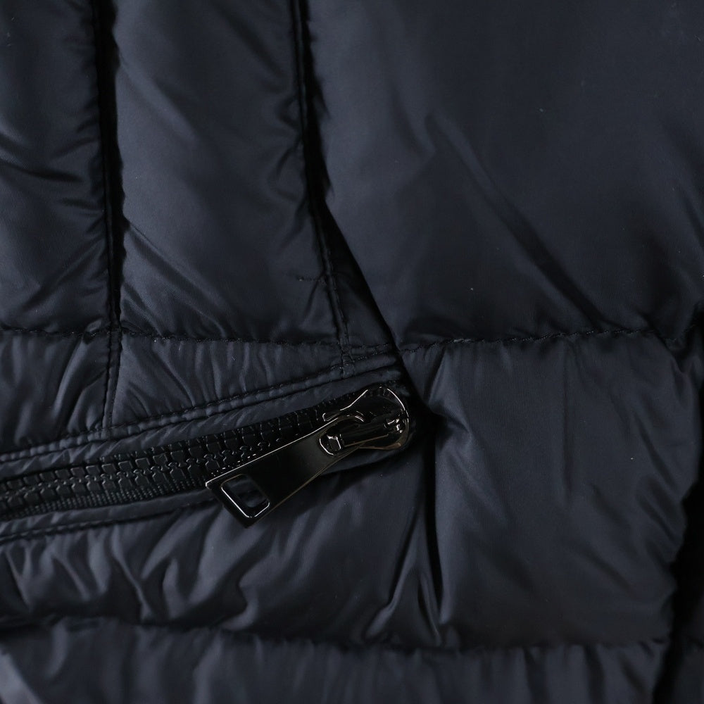 MONCLER(モンクレール) 19AW HERMIFUR エルミファー ファーフーデッド サイドジッパーポケット ダウンコート ジャケット レディース ブラック E20934990015