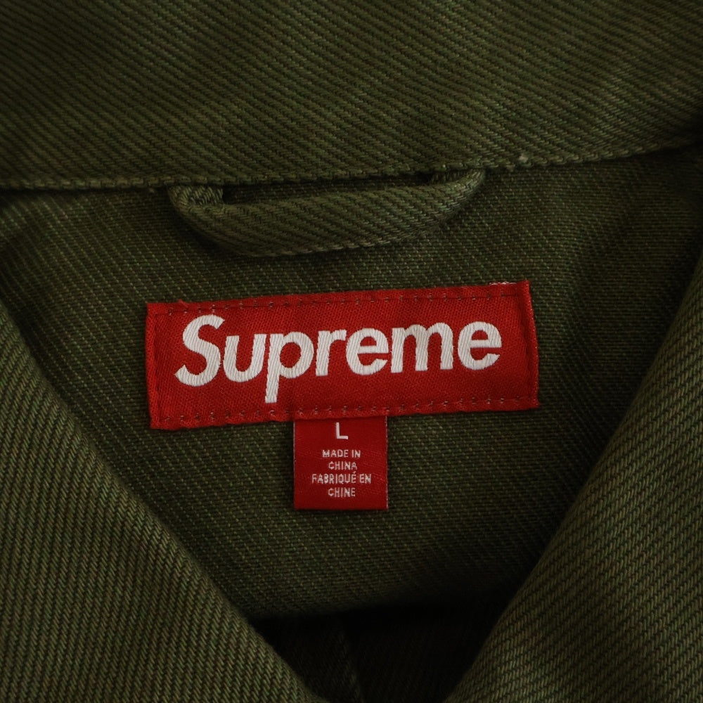 SUPREME(シュプリーム) 24SS Denim Coaches Jacket フロントロゴ デニムコーチジャケット カーキ