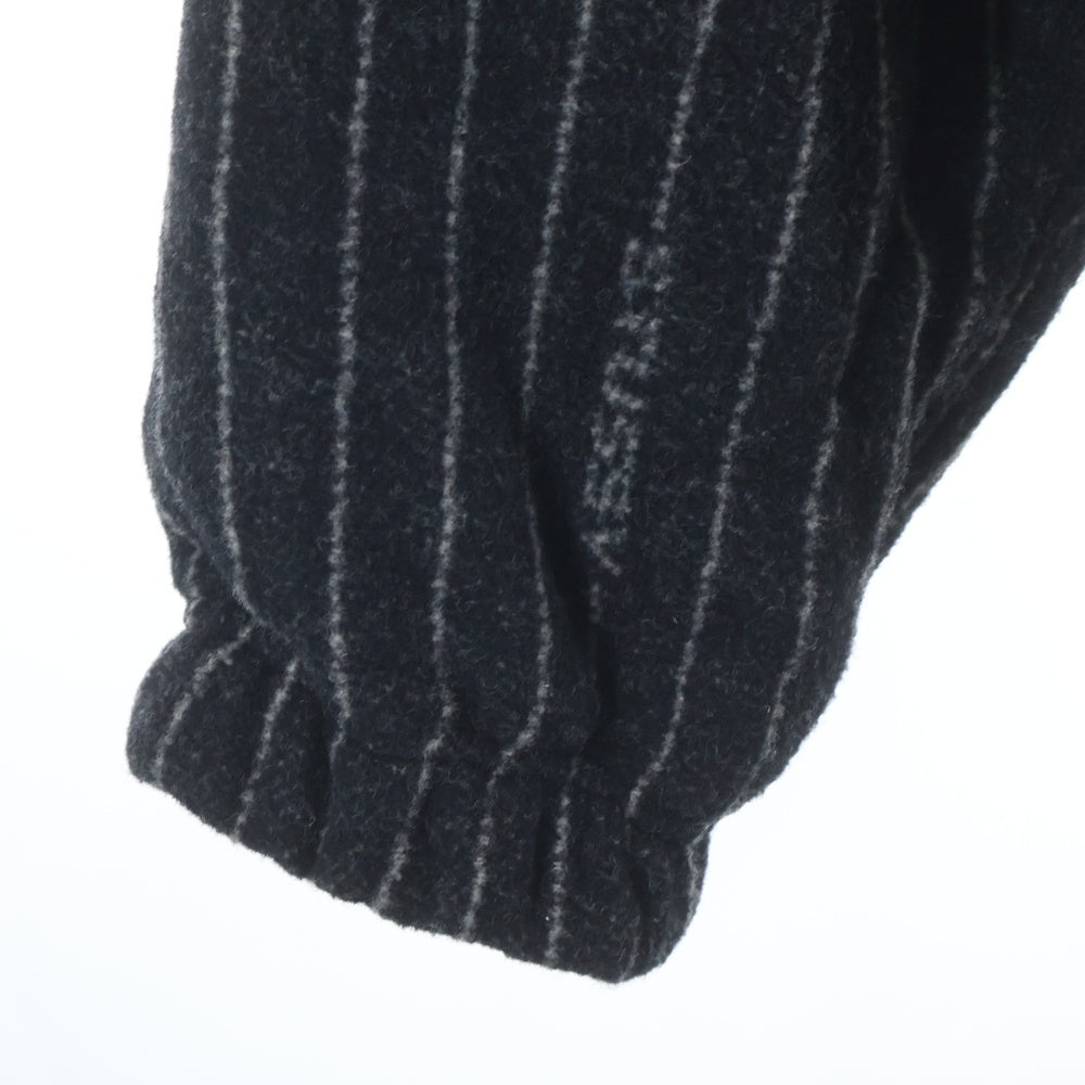 NIKE(ナイキ) ×STUSSY STRIPED WOOL JACKET ステューシー ストライプ フーデッドウールジャケット ブラック DR4023-010