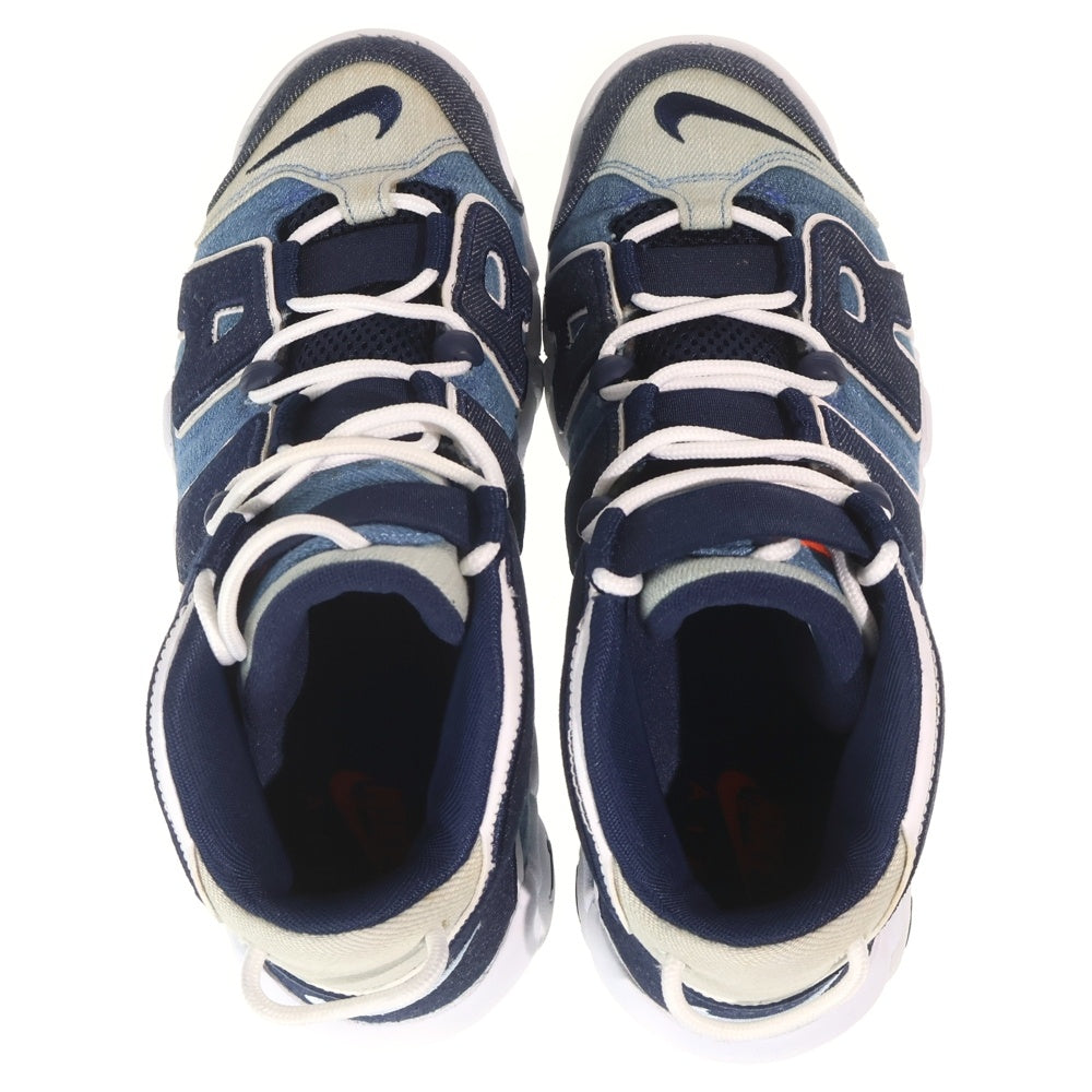 NIKE(ナイキ) AIR MORE UPTEMPO 96 DENIM エアモアアップテンポ デニム ハイスニーカー インディゴ US8.5/26.5cm CJ6125-100