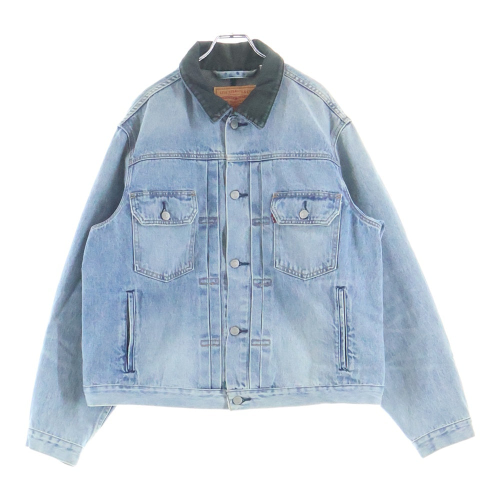 Levi's(リーバイス) ×STUSSY EMBOSSED TRUCKER JACKET ステューシー エンボス デニムトラッカージャケット ブルゾン インディゴ A5215-0000