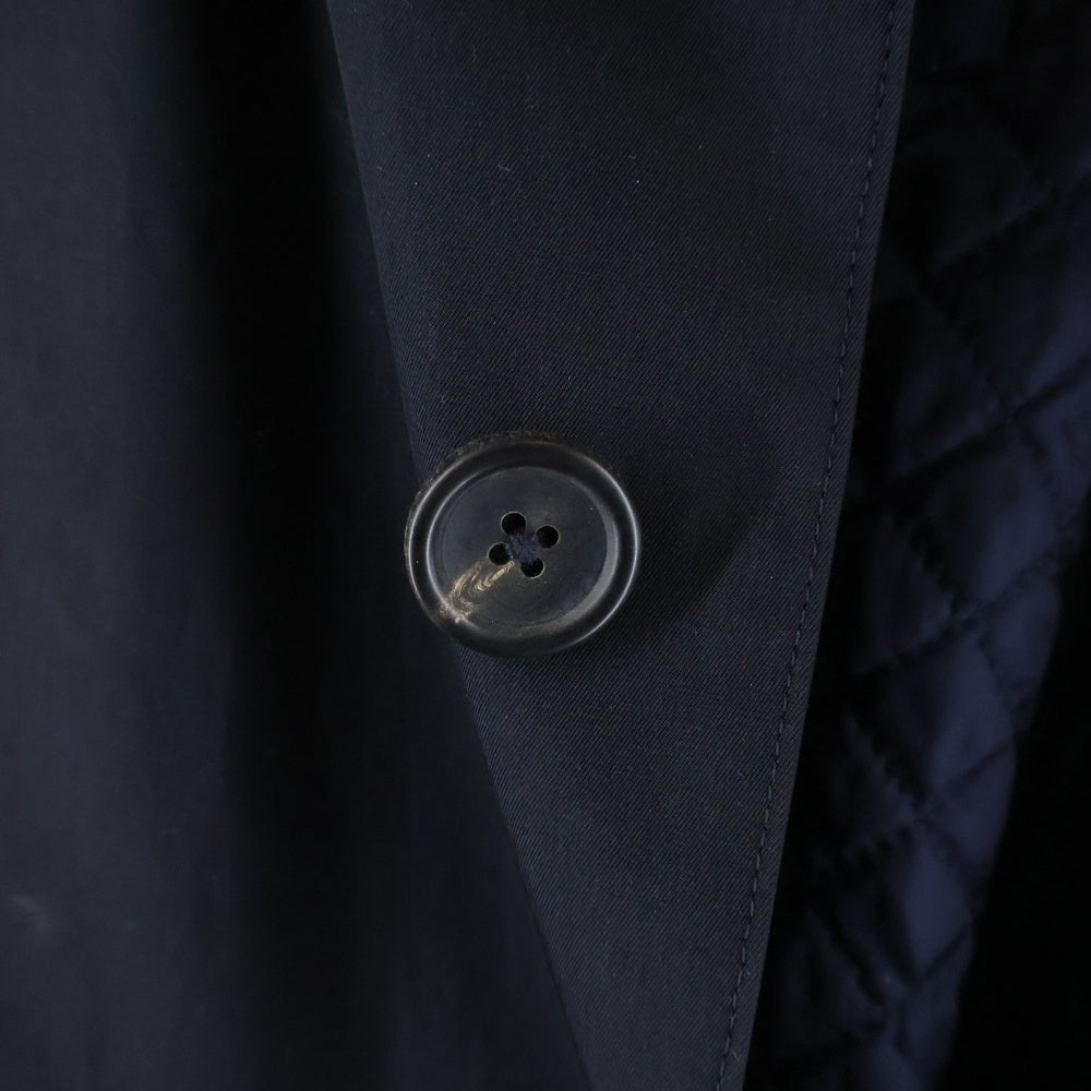 BROOKS BROTHERS(ブルックス ブラザーズ) チェックライナー付き ウール ロングステンカラーコート ブラック