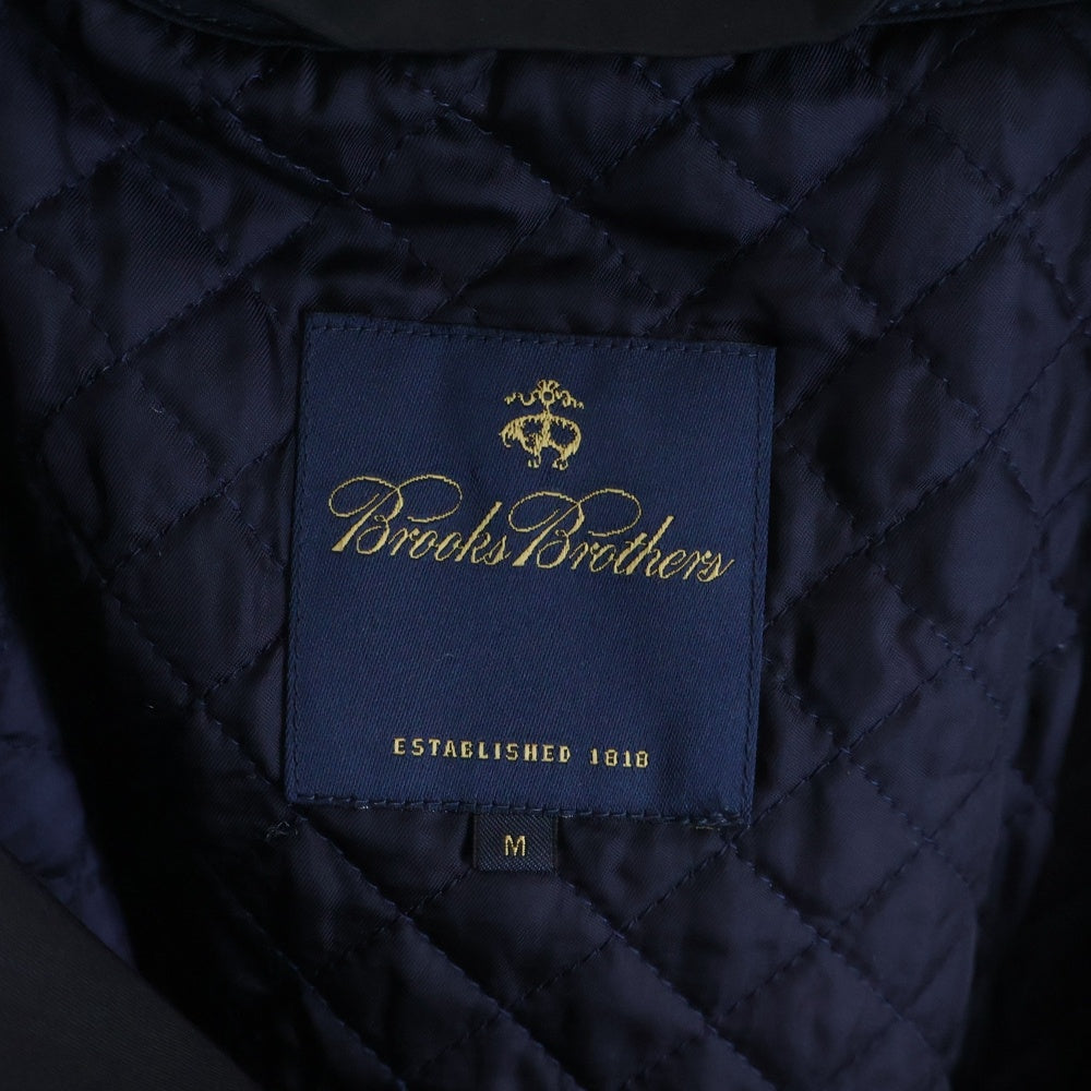 BROOKS BROTHERS(ブルックス ブラザーズ) チェックライナー付き ウール ロングステンカラーコート ブラック