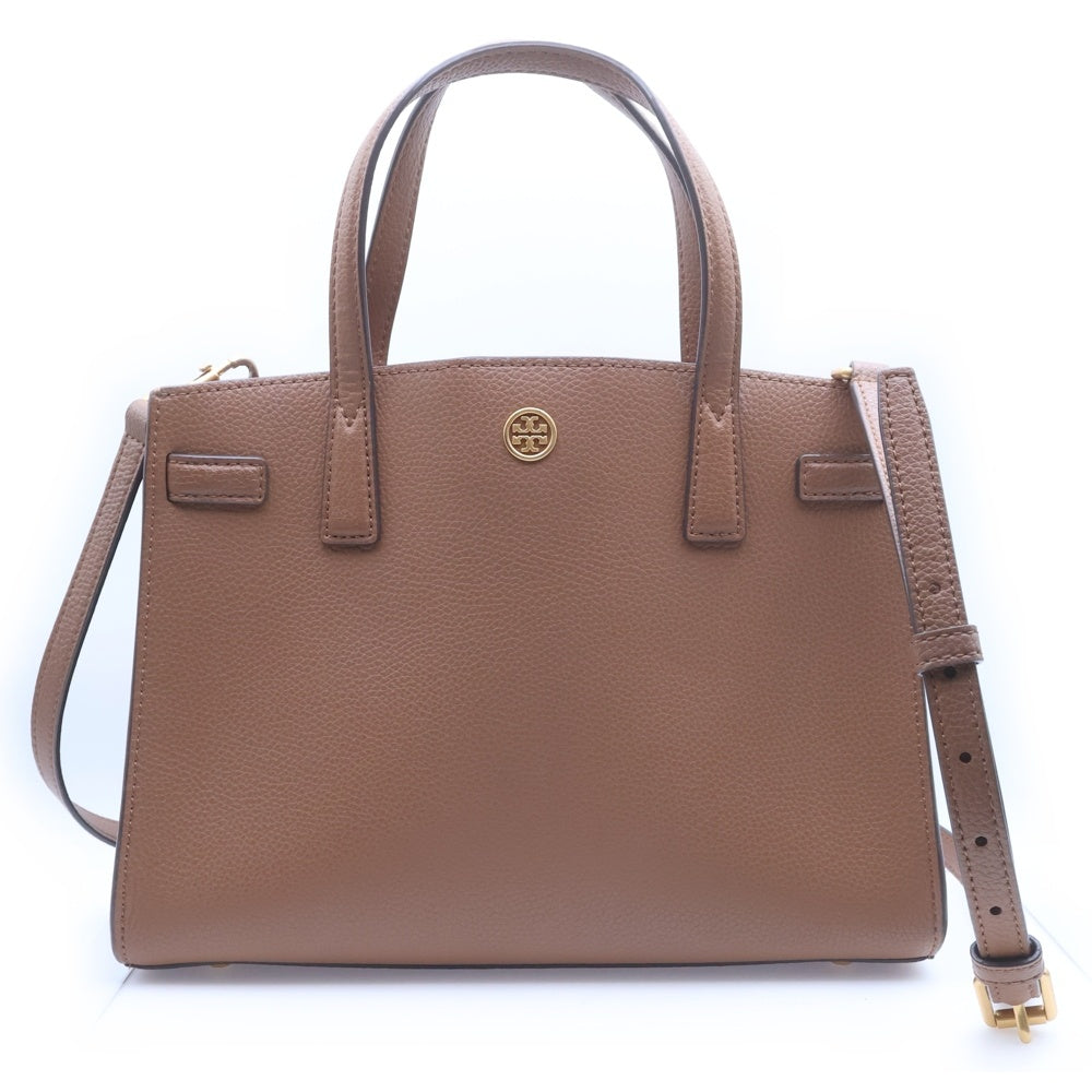 TORY BURCH(トリー バーチ) WALKER SM SATCHEL ウォーカー スモール サッチェル レザーハンドバッグ ブラウン 73625 レディース
