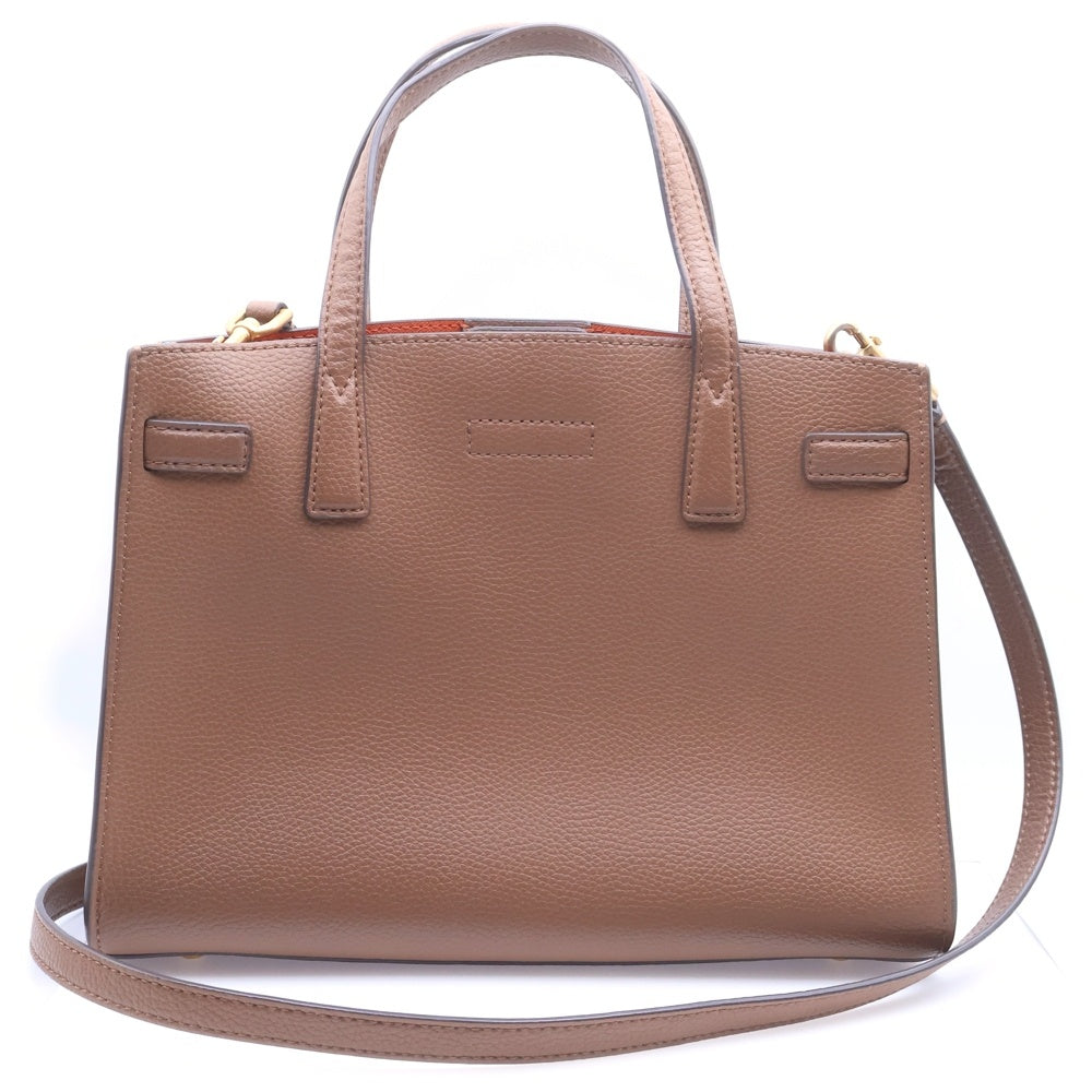 TORY BURCH(トリー バーチ) WALKER SM SATCHEL ウォーカー スモール サッチェル レザーハンドバッグ ブラウン 73625 レディース