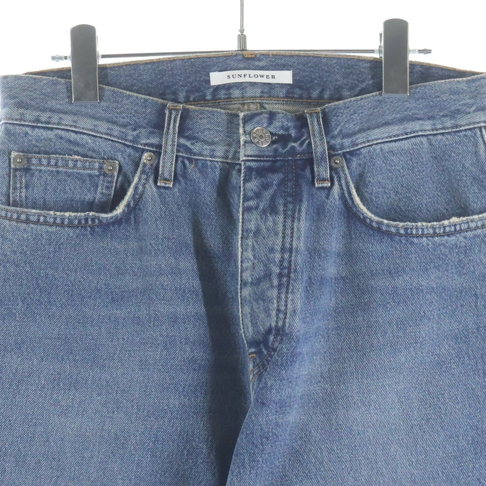 SUNFLOWER(サンフラワー) LOOSE DENIM イタリア製 オーガニックコットン ルーズフィット ボタンフライ ワイドデニムパンツ インディゴ 5059 702