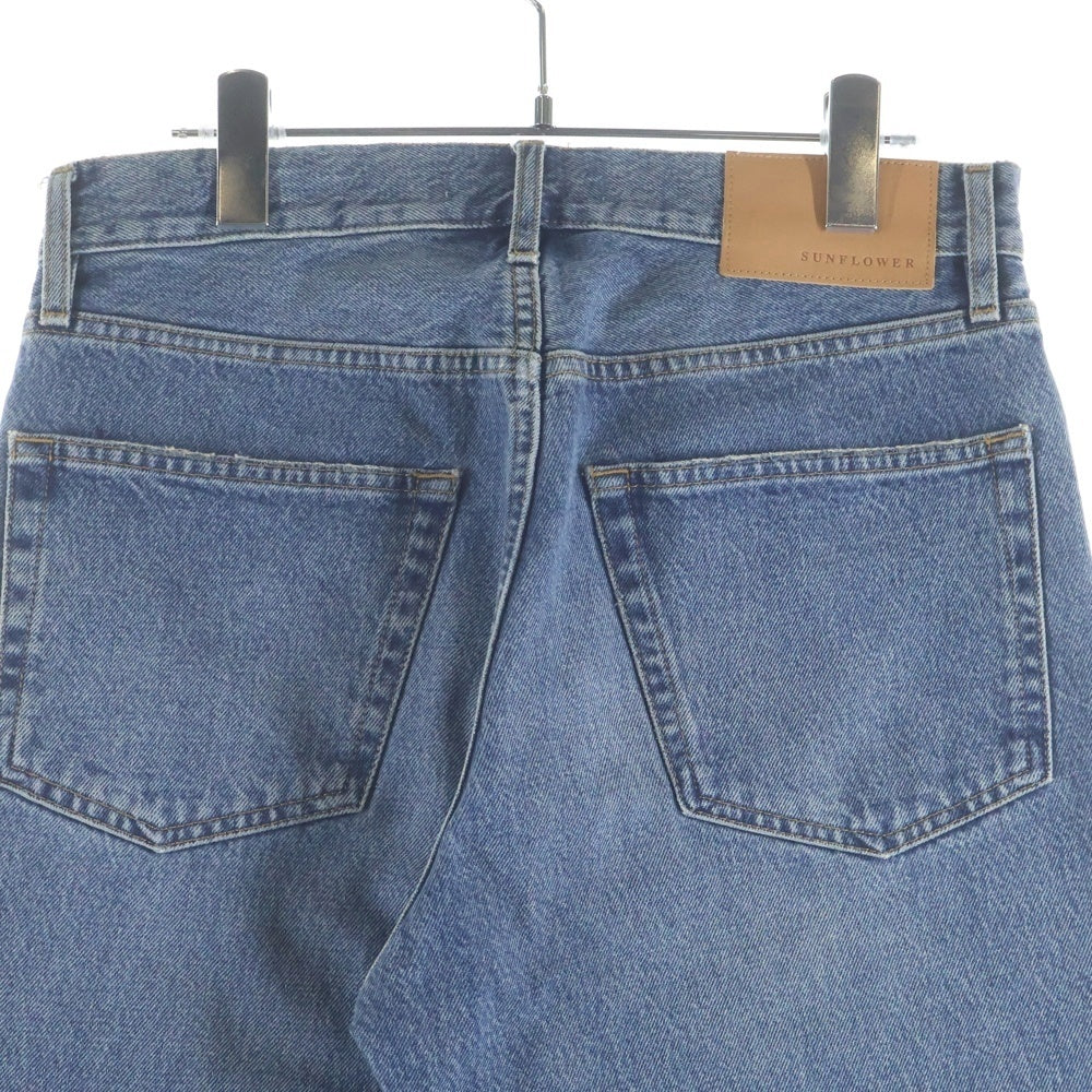 SUNFLOWER(サンフラワー) LOOSE DENIM イタリア製 オーガニックコットン ルーズフィット ボタンフライ ワイドデニムパンツ インディゴ 5059 702