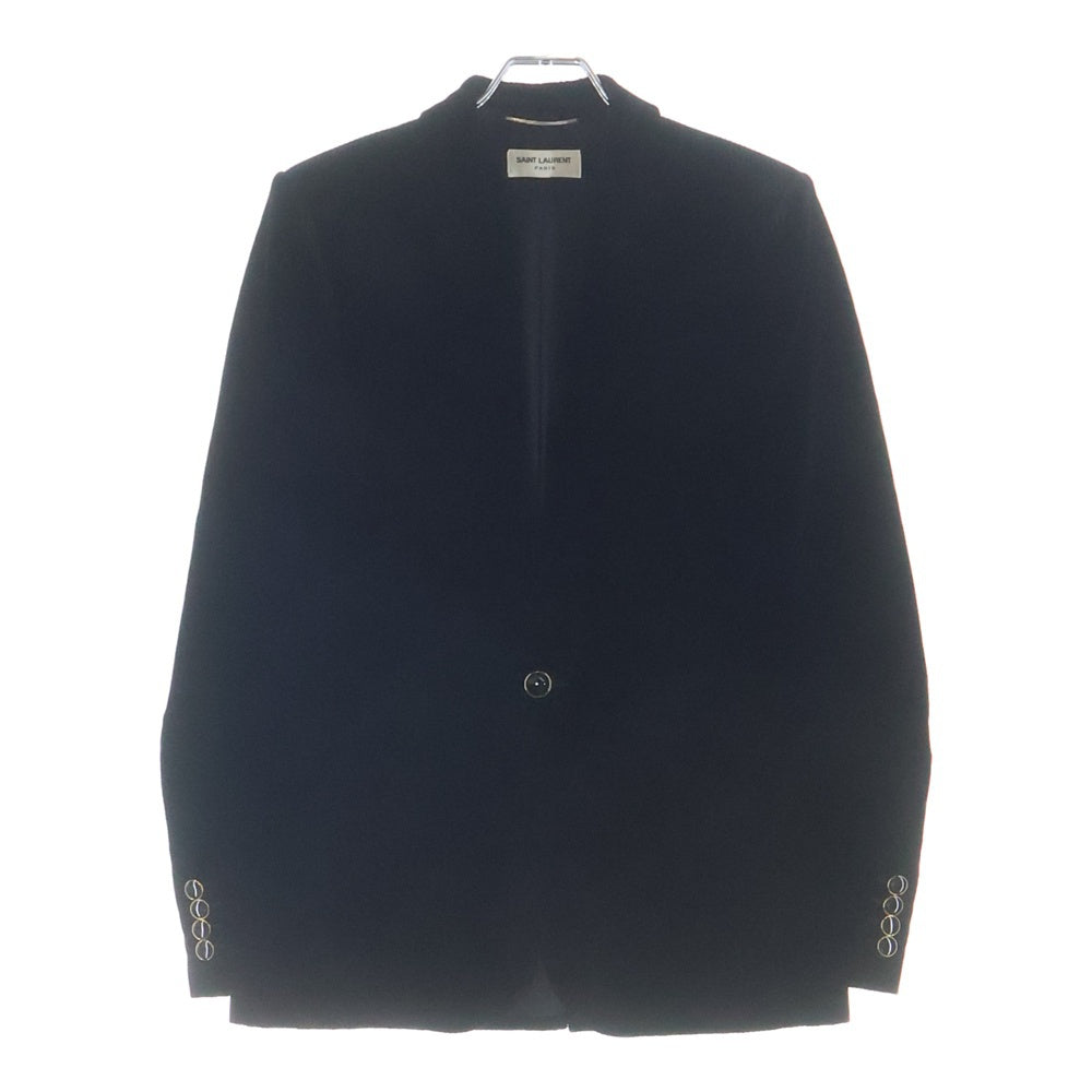 SAINT LAURENT PARIS(サンローランパリ) 20AW イタリア製 ベルベット 1B テーラードジャケット ブラック 628186 Y1B48