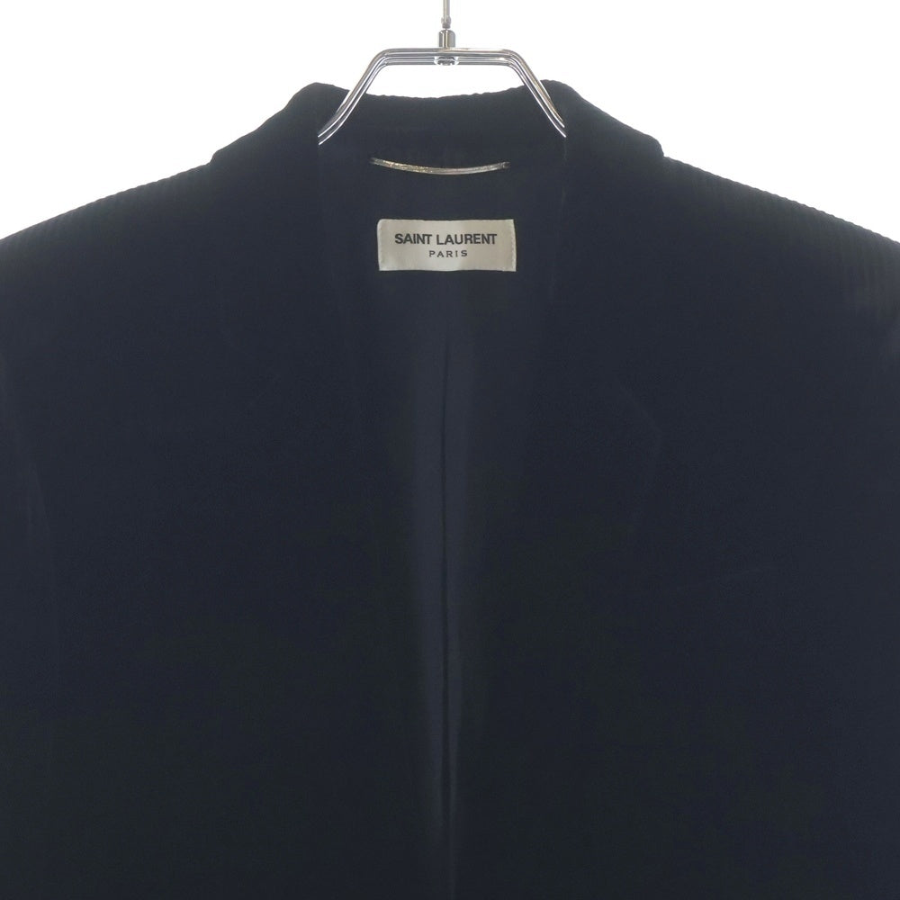 SAINT LAURENT PARIS(サンローランパリ) 20AW イタリア製 ベルベット 1B テーラードジャケット ブラック 628186 Y1B48