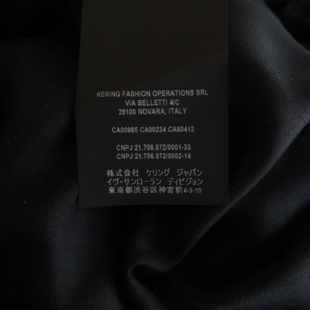 SAINT LAURENT PARIS(サンローランパリ) 20AW イタリア製 ベルベット 1B テーラードジャケット ブラック 628186 Y1B48
