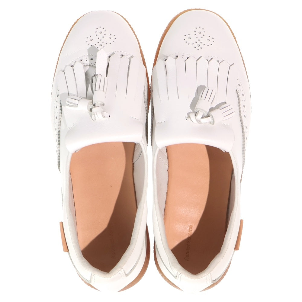 Hender Scheme(エンダースキーマ) klein クライン タッセルキルト スリッポン レザーシューズ ホワイト ur-rs-kle