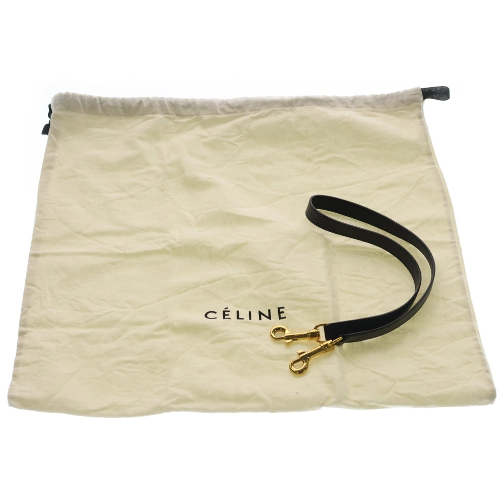 CELINE(セリーヌ) ベルトバッグ マイクロ レザー 2WAYバッグ ハンドバッグ ショルダーバッグ ブラック ゴールド金具 レディース