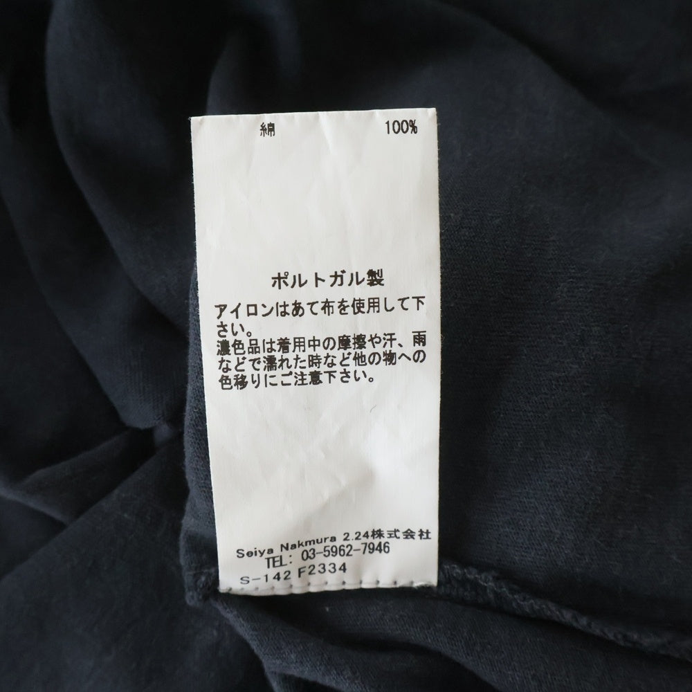 NO BRAND(ノーブランド) SATISFY サティスファイ MothTech T-Shirt モステック 両面グラフィックプリント クルーネック半袖Tシャツ カットソー ブラック 11006-AB-LG1