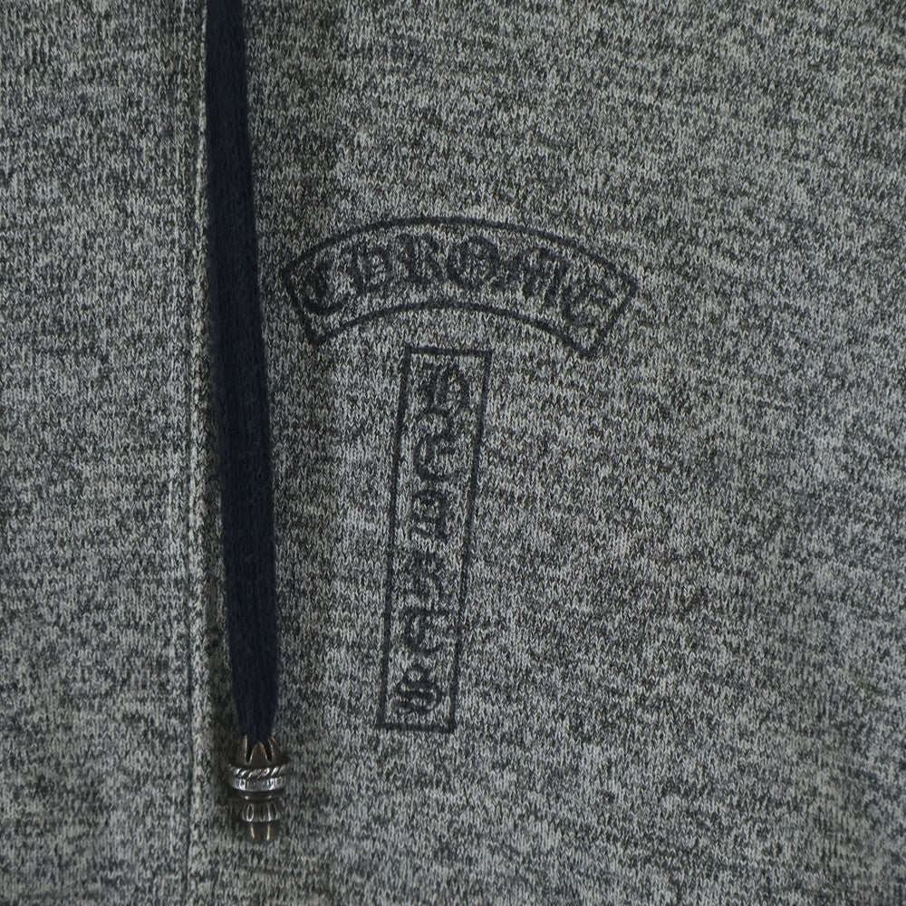 CHROME HEARTS(クロムハーツ) MATTY BOY ZIP-UP HOODIE DARLIN マッティーボーイ バックプリント ダガージップ 切替デザイン レーヨン混 スウェット ジップアップパーカー グレー