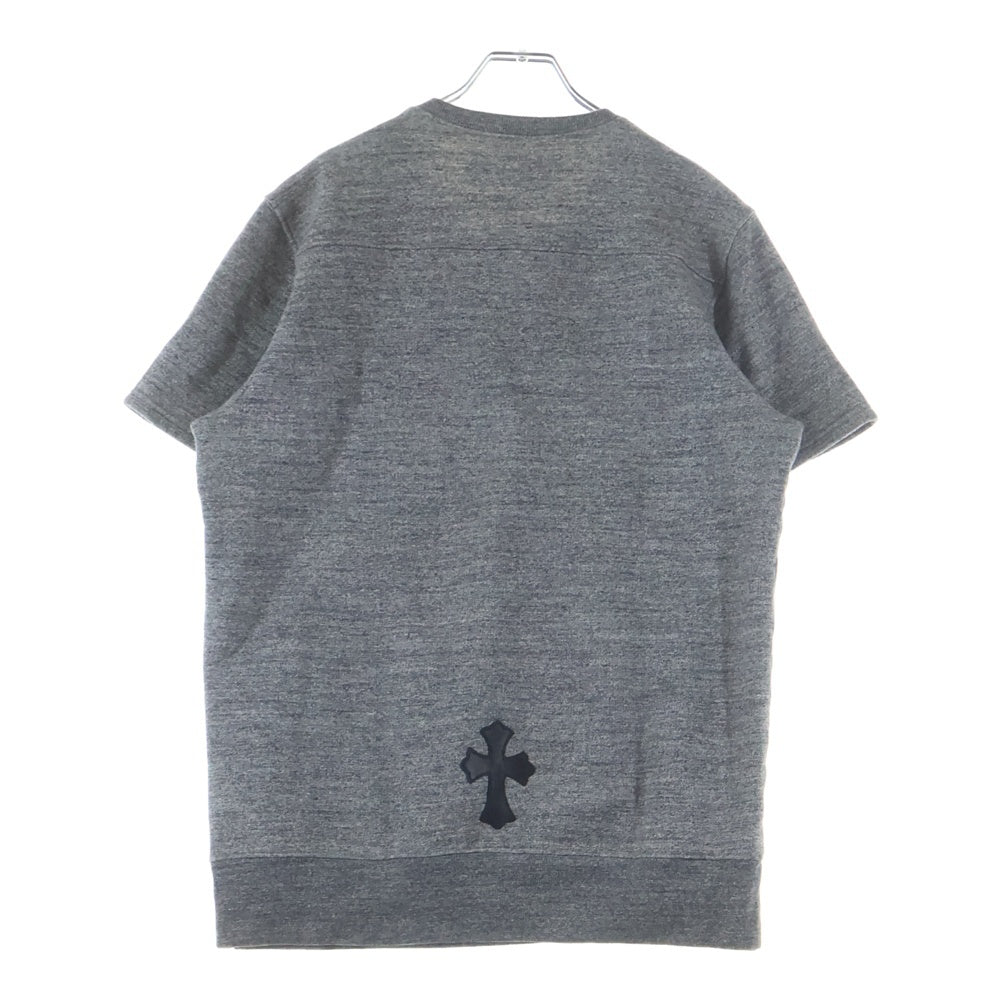 CHROME HEARTS(クロムハーツ) Cross Patch Crewneck Sweatshirt クロスパッチ クルーネック 半袖スウェットトレーナー グレー