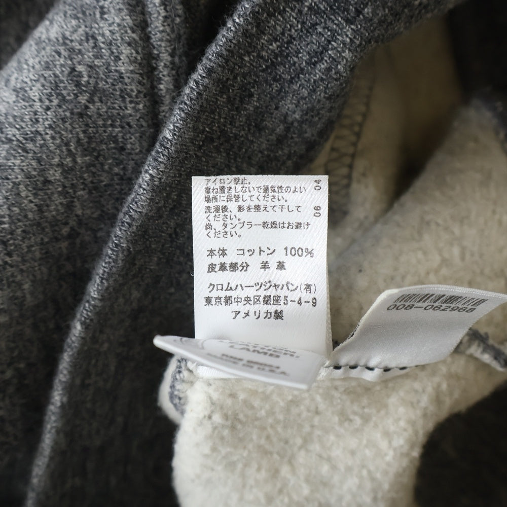 CHROME HEARTS(クロムハーツ) Cross Patch Crewneck Sweatshirt クロスパッチ クルーネック 半袖スウェットトレーナー グレー