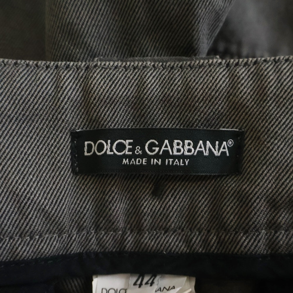 DOLCE & GABBANA(ドルチェアンドガッバーナ) 再構築デザイン コットン カーゴパンツ グレー G3AZHZ