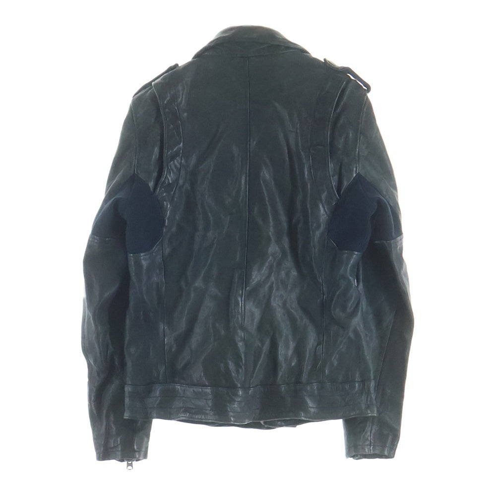 glamb(グラム) MARLON RIDERS JACKET マーロン ダブルライダース ラムスキン レザージャケット グリーン GB16WT JKT10