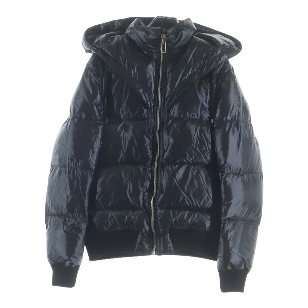 Dior HOMME(ディオールオム) 09AW ビッグフーデッド 2Way ナイロン ダウンジャケット ベスト ブラック 9H3142770418