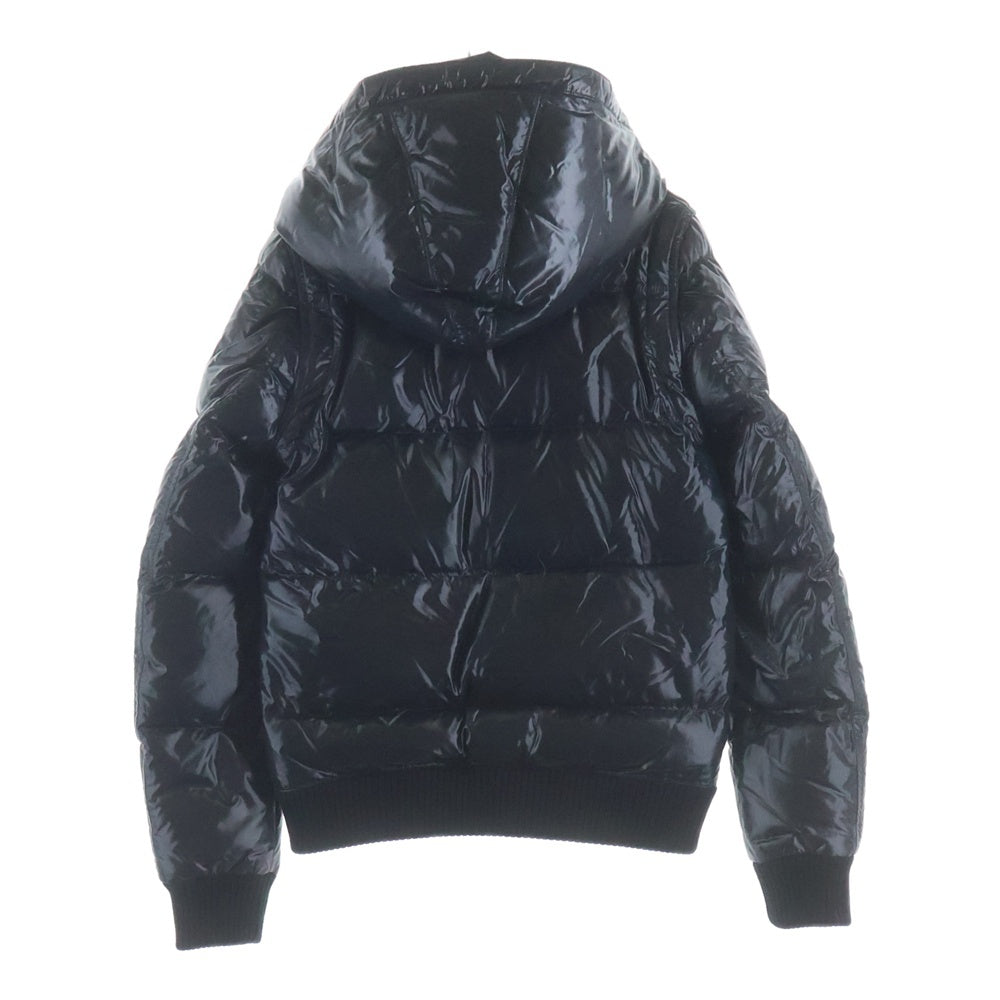 Dior HOMME(ディオールオム) 09AW ビッグフーデッド 2Way ナイロン ダウンジャケット ベスト ブラック 9H3142770418