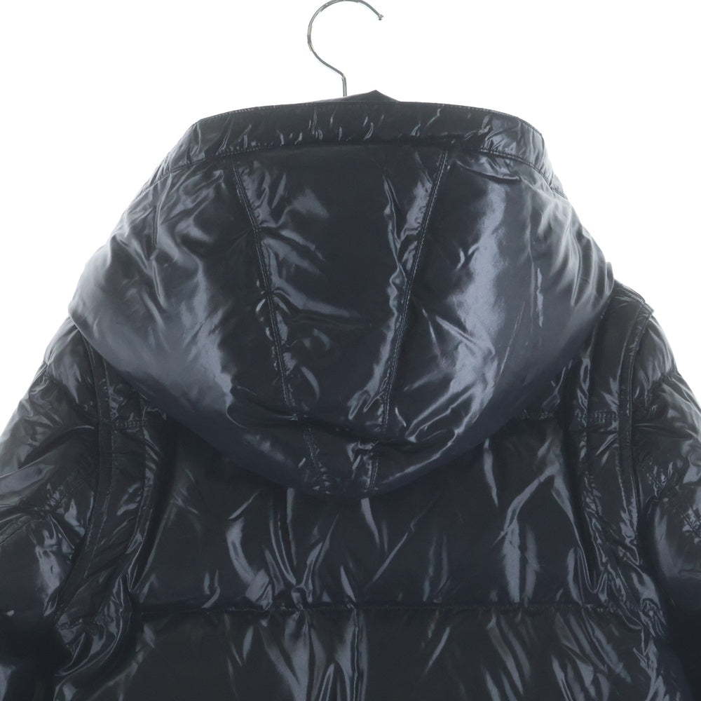 Dior HOMME(ディオールオム) 09AW ビッグフーデッド 2Way ナイロン ダウンジャケット ベスト ブラック 9H3142770418