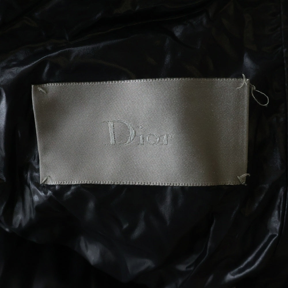 Dior HOMME(ディオールオム) 09AW ビッグフーデッド 2Way ナイロン ダウンジャケット ベスト ブラック 9H3142770418