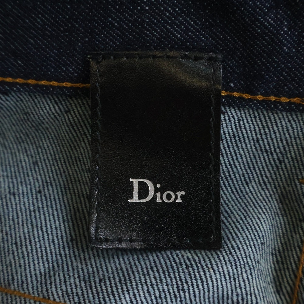Dior HOMME(ディオールオム) エディ期コットン100 ボタンフライ スキニー デニムパンツ ジーンズ インディゴ