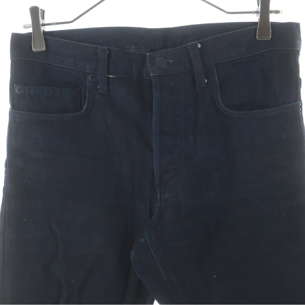 Dior HOMME(ディオールオム) エディ期コーティング 加工 ボタンフライ スキニー デニムパンツ ジーンズ インディゴ/ブラック
